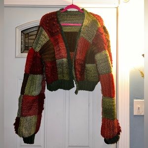 Handmade crochet Patchwork cardigan